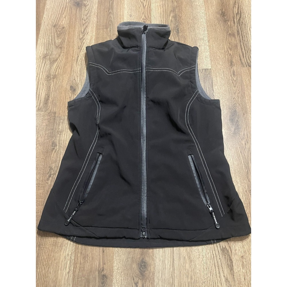 Roper Vest, Men's Size Large, Black Gray, Full Zip, Sweater, Zip Front Pockets